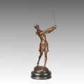 Sport-Statue Golf-Dame Bronze-Skulptur, Milo TPE-750